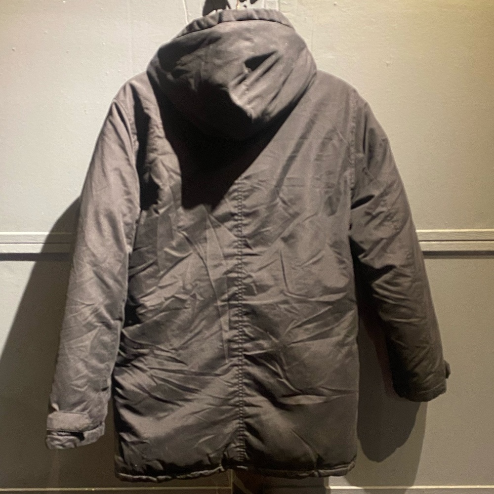 Boys Old Navy Water-Resistant Hooded Parka Black Coat - Picture 2 of 3